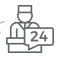 24-hour reception